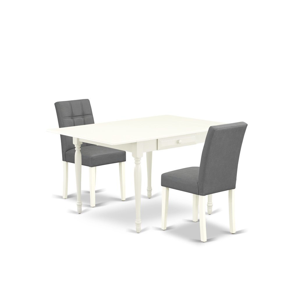 3 Piece Kitchen Table Set consists A Mid-Century Dining Table. Picture 1