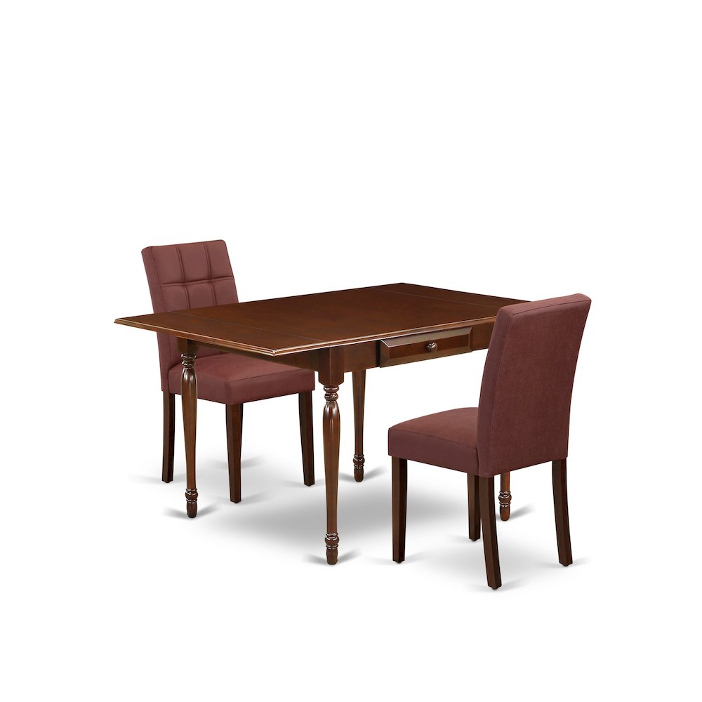 3 Piece Kitchen Dining Table Set contain A Wooden Dining Table. Picture 1