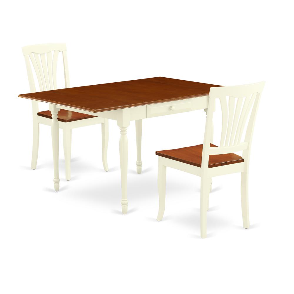 Dining Room Set Buttermilk & Cherry, MZAV3-WHI-W. Picture 1