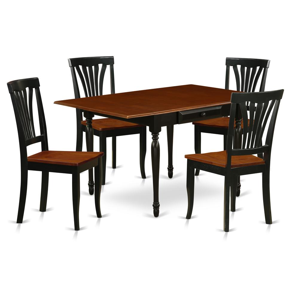 Dining Room Set Black & Cherry, MZAV5-BCH-W. Picture 1