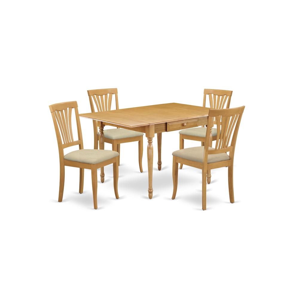 Dining Room Set Oak, MZAV5-OAK-C. Picture 1