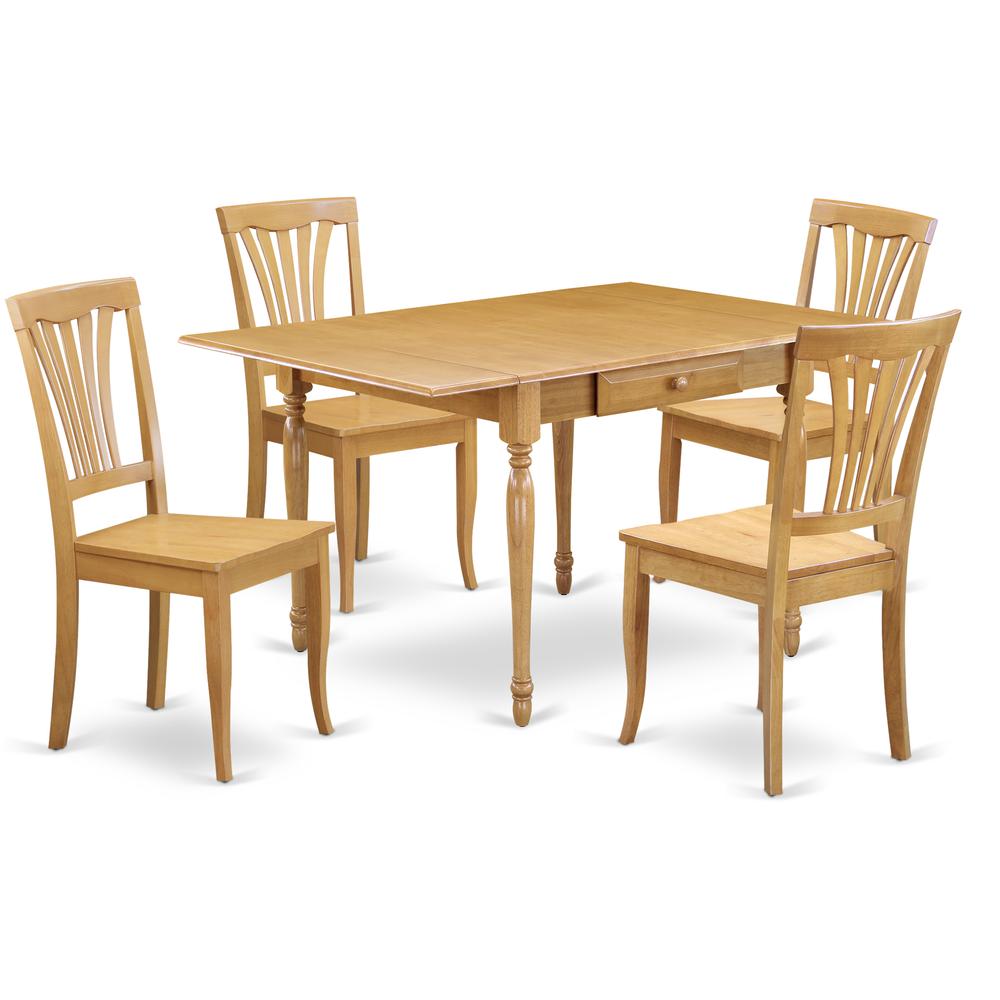 Dining Room Set Oak, MZAV5-OAK-W. Picture 1