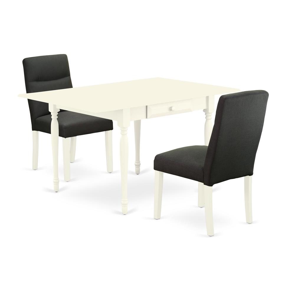 Dining Room Set Linen White, MZBE3-LWH-20. Picture 1