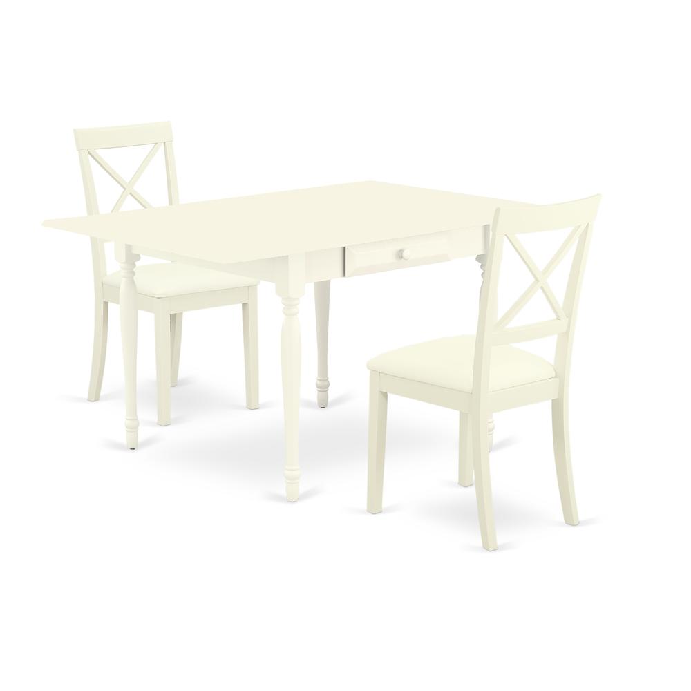 Dining Room Set Linen White, MZBO3-LWH-LC. Picture 1