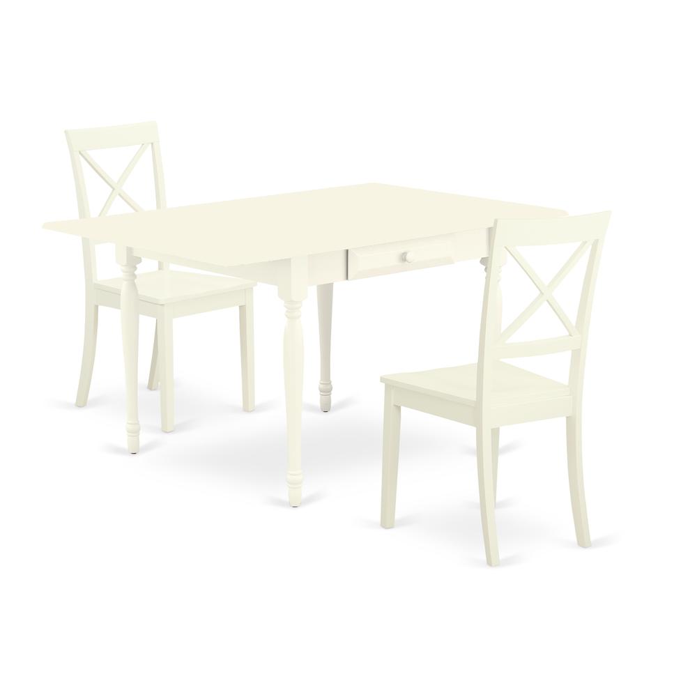 Dining Room Set Linen White, MZBO3-LWH-W. Picture 1