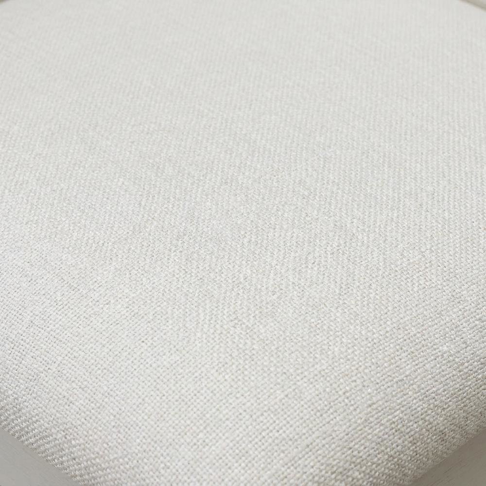 Solid Wood High-Back Linen Upholstered Parsons Dining Chair, Cream, Set of 2. Picture 7
