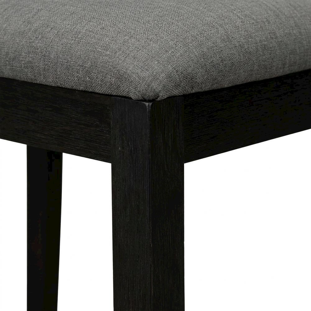Solid Wood Modern Dining Chairs, Dark Gotham Grey, Set of 2. Picture 8