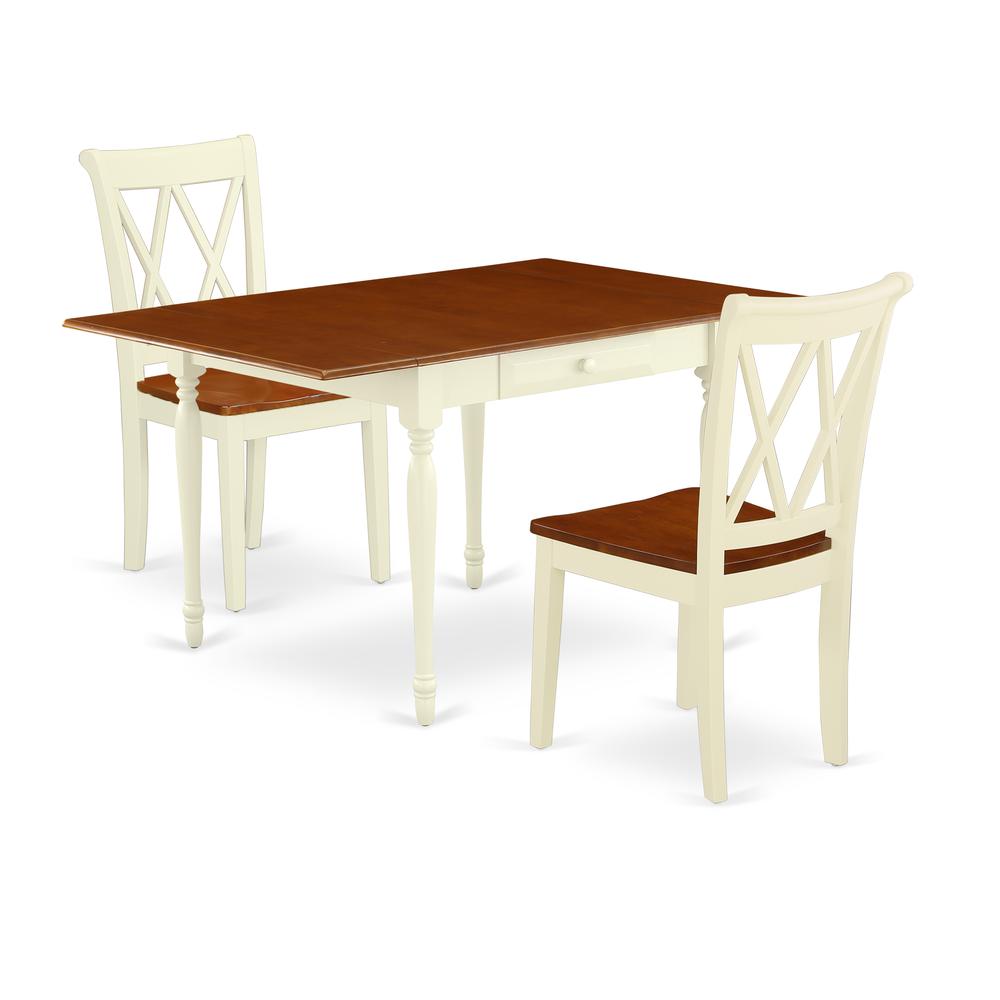 Dining Room Set Buttermilk & Cherry, MZCL3-WHI-W. Picture 1
