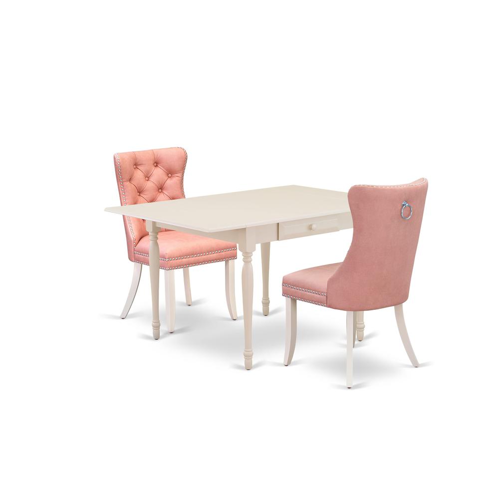 3 Piece Dinette Set Consists of a Rectangle Dining Table with Dropleaf. Picture 6