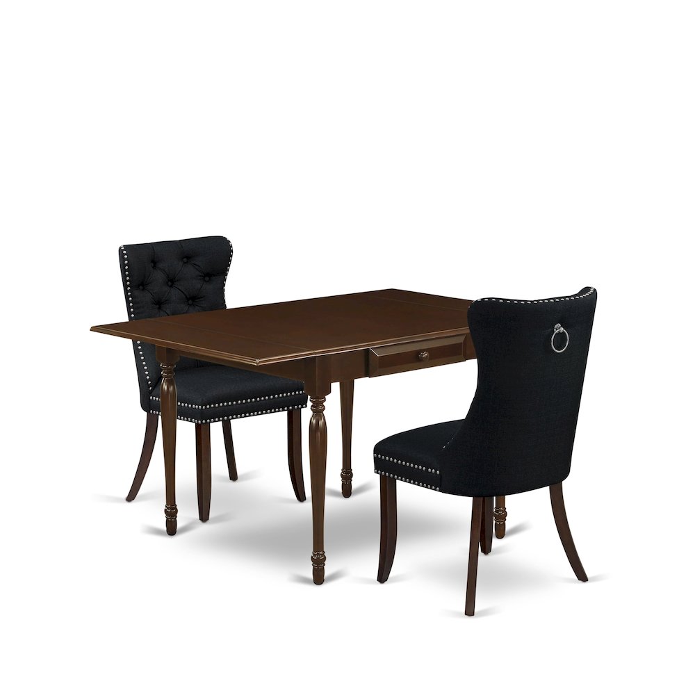 3 Piece Dining Table Set Consists of a Rectangle Kitchen Table with Dropleaf. Picture 1