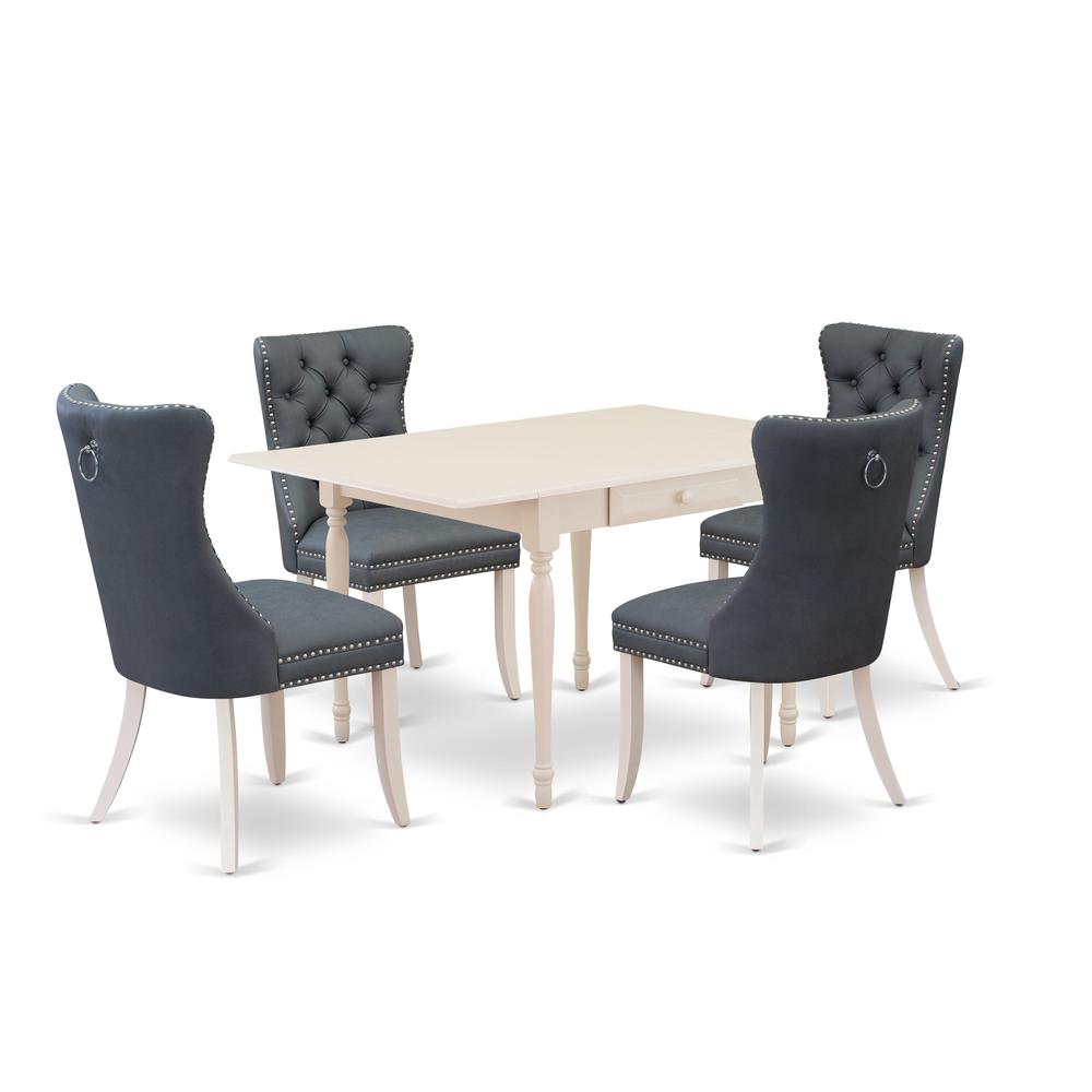 5 Piece Dining Room Set Consists of a Rectangle Kitchen Table with Dropleaf. Picture 6