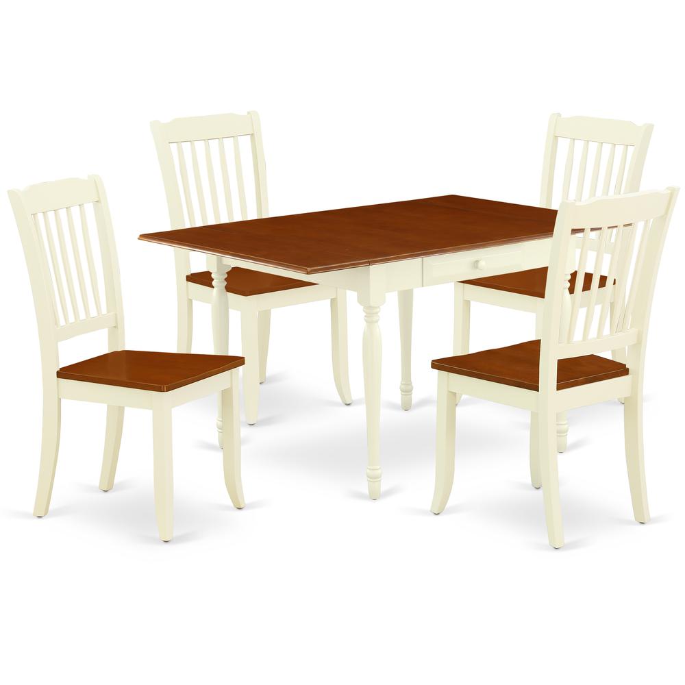 Dining Room Set Buttermilk & Cherry, MZDA5-WHI-W. Picture 1