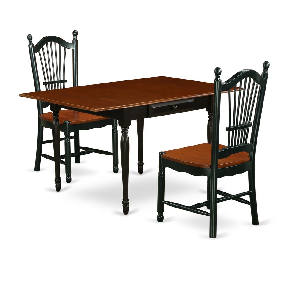 Dining Room Set Black & Cherry, MZDO3-BCH-W. Picture 1
