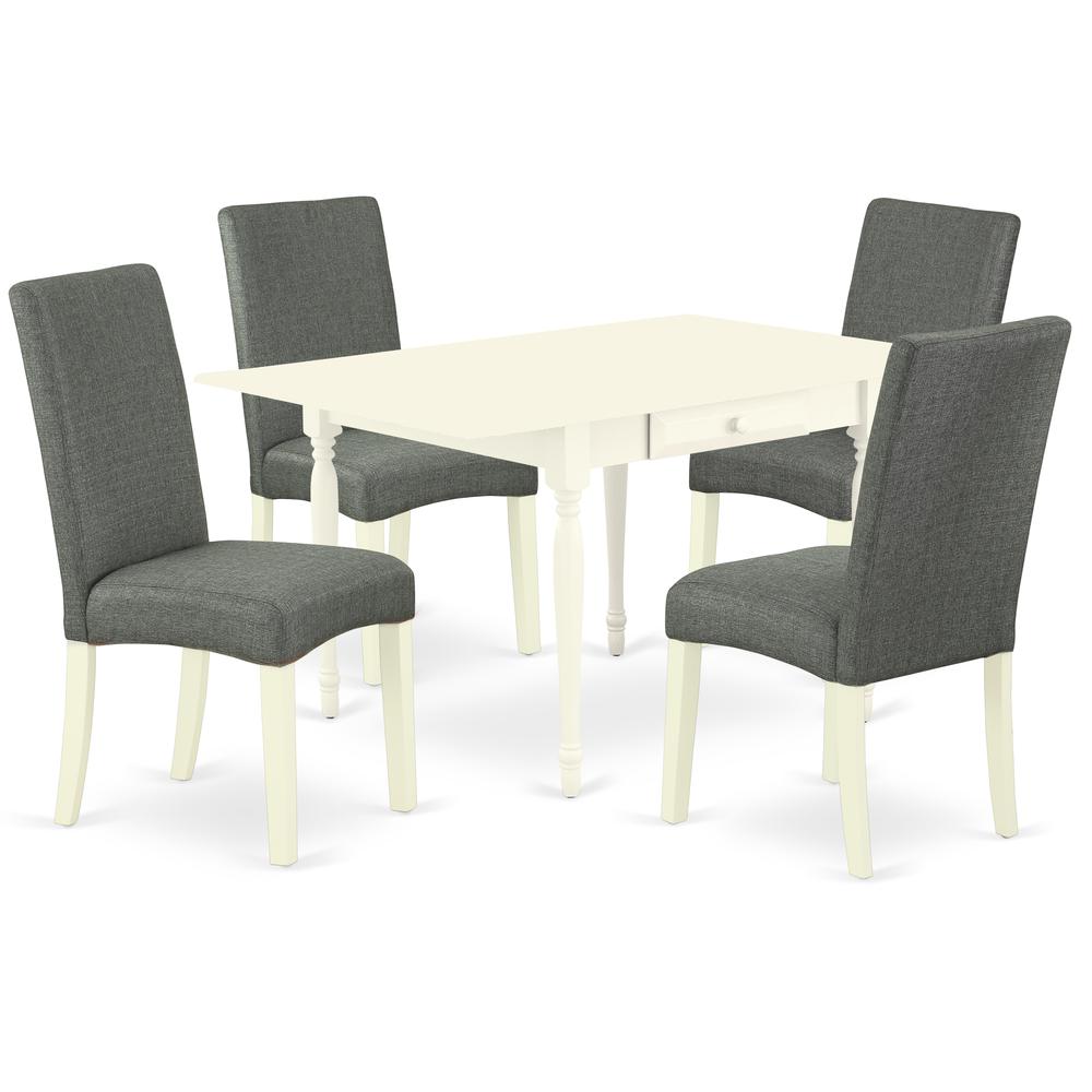 Dining Room Set Linen White, MZDR5-LWH-07. Picture 1
