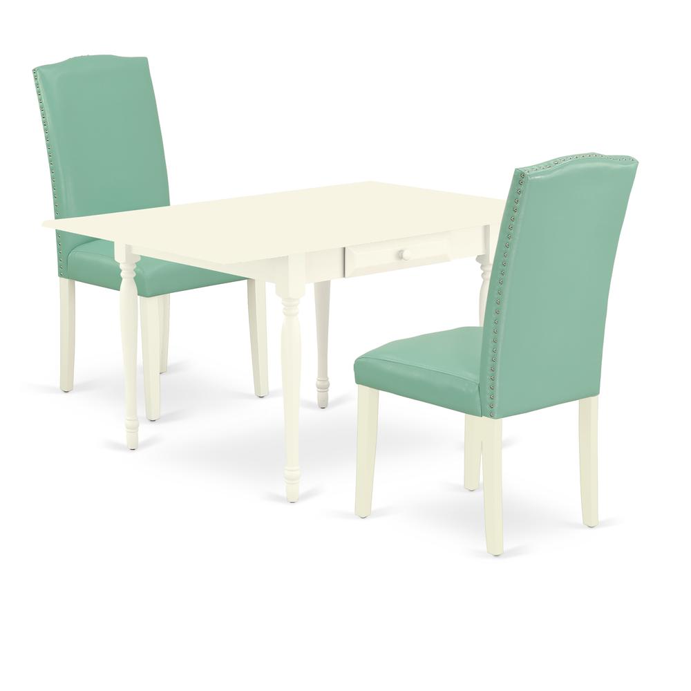 Dining Room Set Linen White, MZEN3-LWH-57. Picture 1