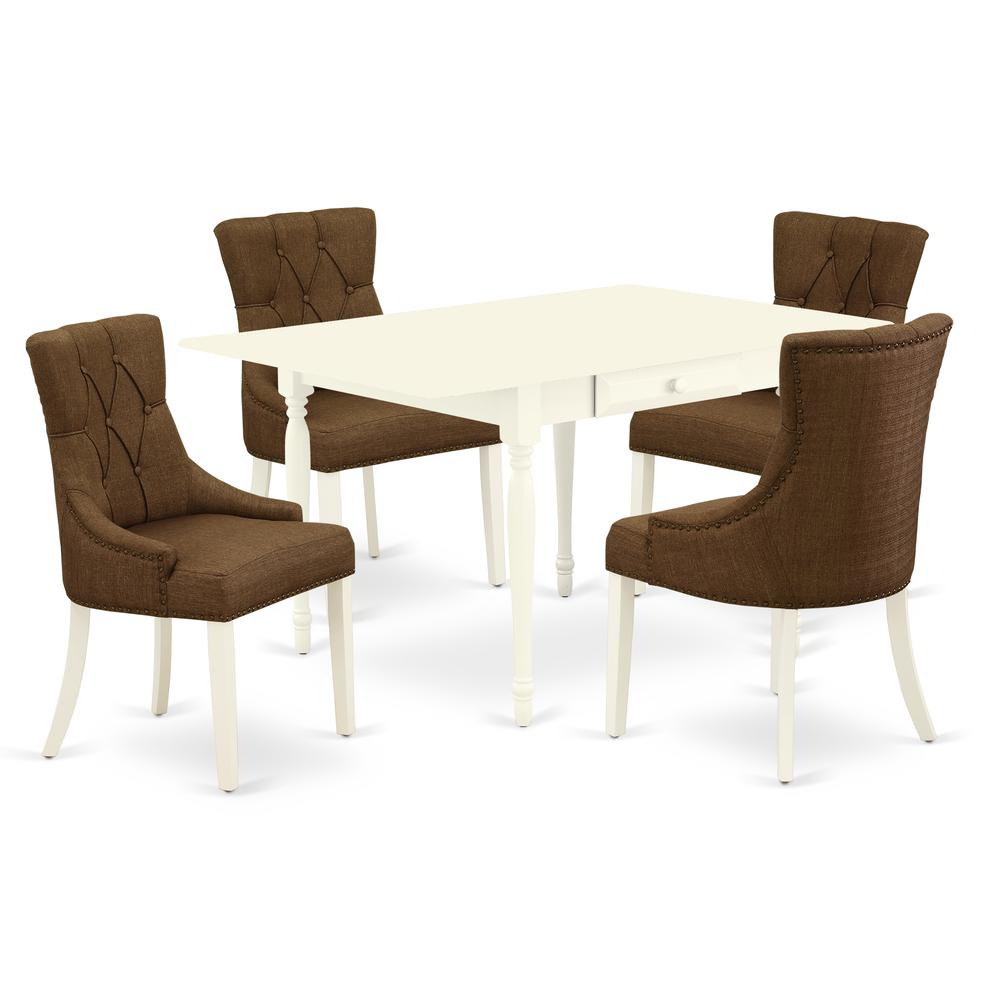 Dining Room Set Linen White, MZFR5-LWH-18. Picture 1