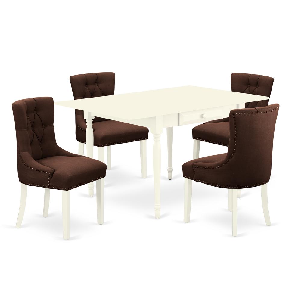 Dining Room Set Linen White, MZFR5-LWH-19. Picture 1