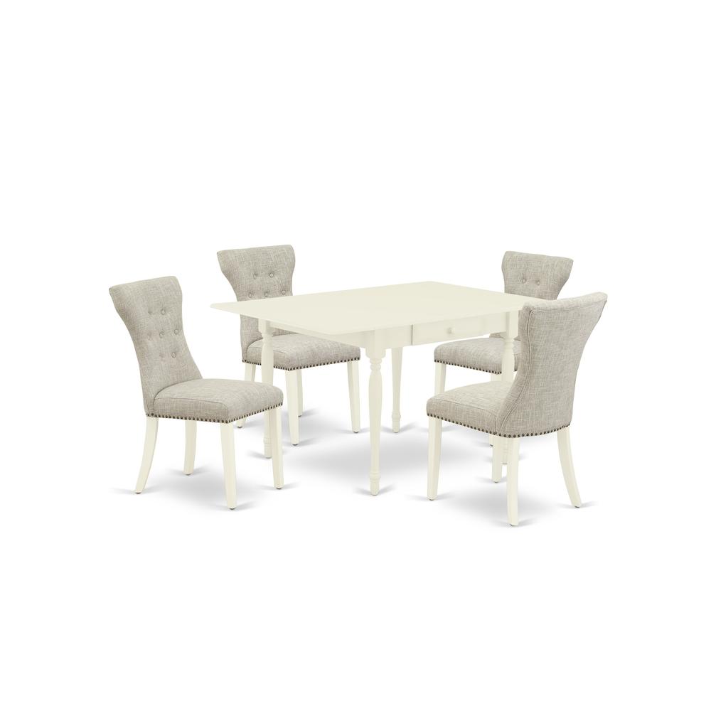 Dining Room Set Linen White, MZGA5-LWH-35. Picture 1