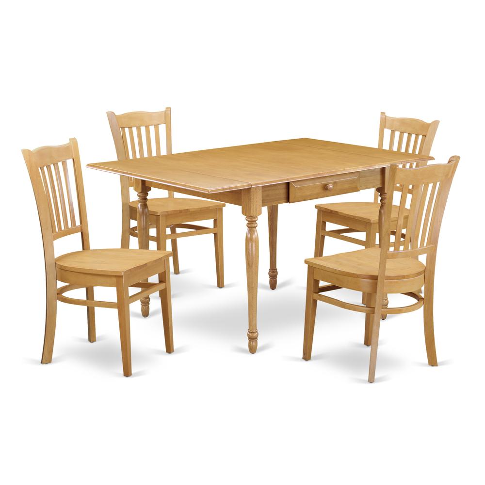 Dining Room Set Oak, MZGR5-OAK-W. Picture 1