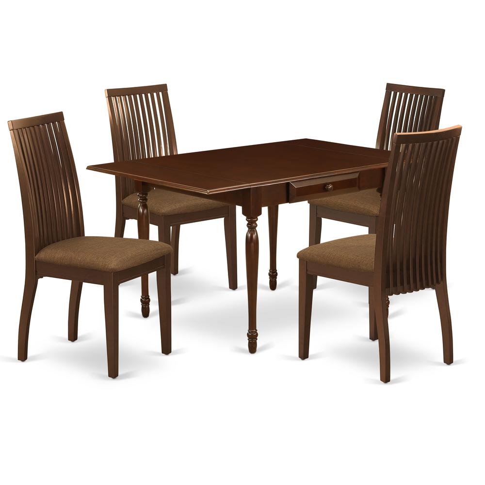 Dining Room Set Mahogany, MZIP5-MAH-C. Picture 1