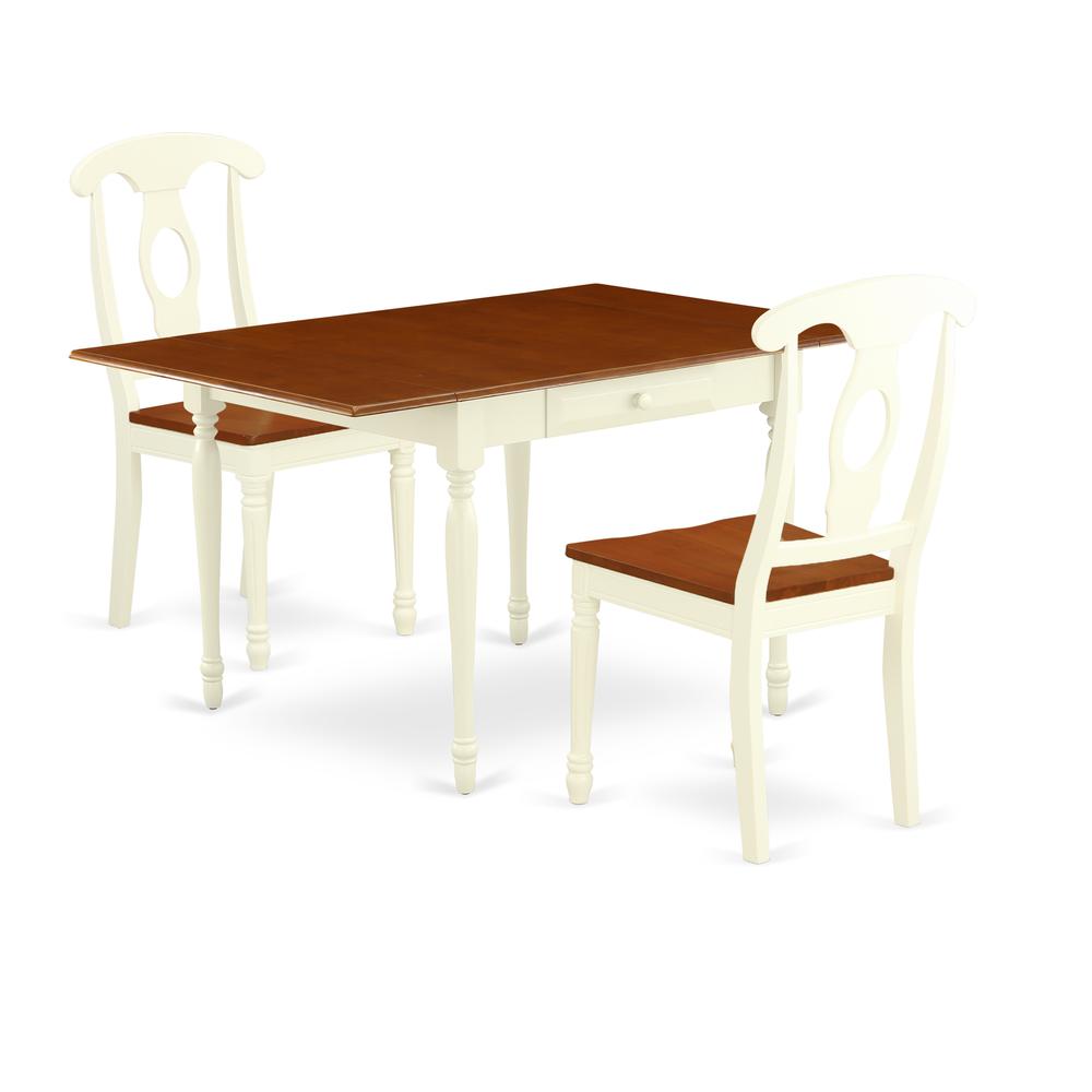 Dining Room Set Buttermilk & Cherry, MZKE3-WHI-W. Picture 1