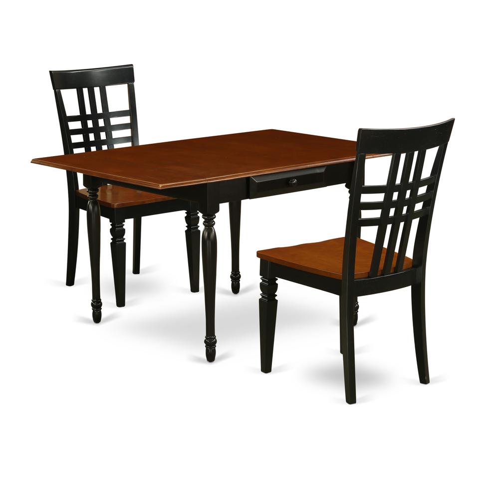 Dining Room Set Black & Cherry, MZLG3-BCH-W. Picture 1