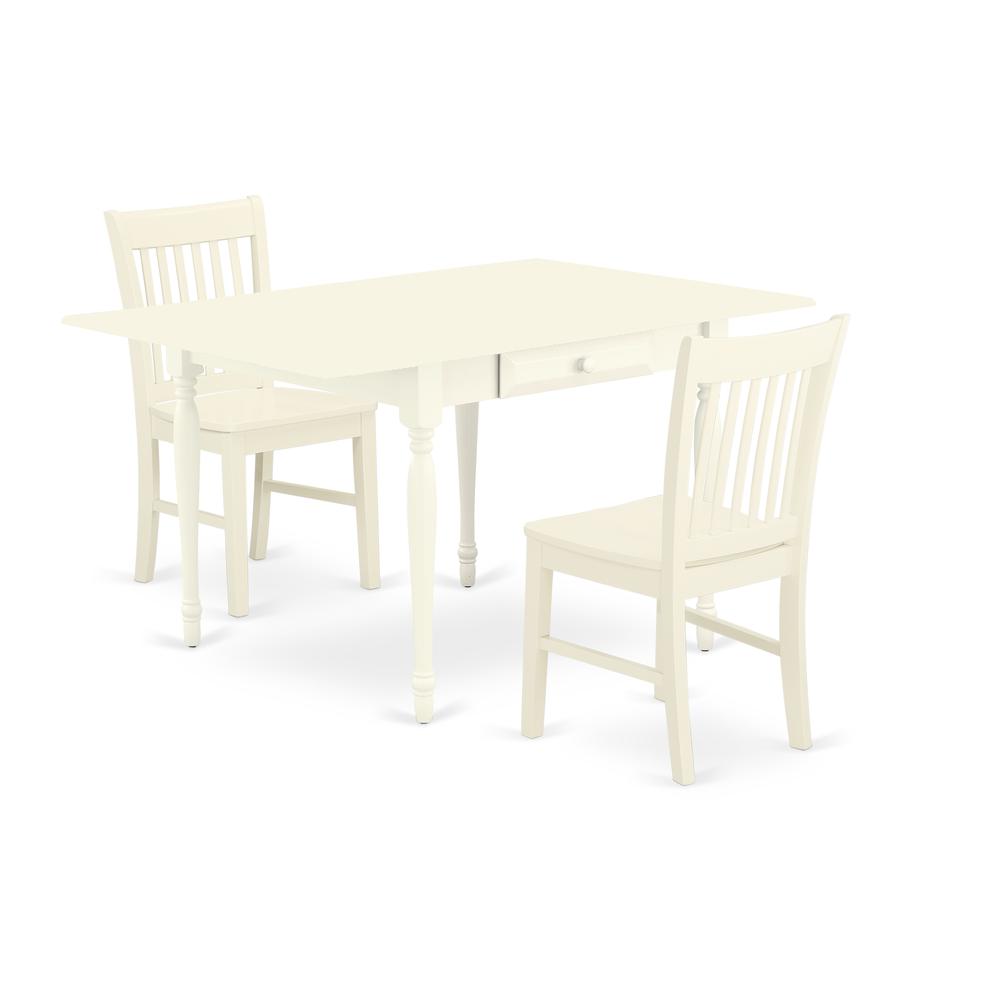 Dining Room Set Linen White, MZNO3-LWH-W. Picture 1