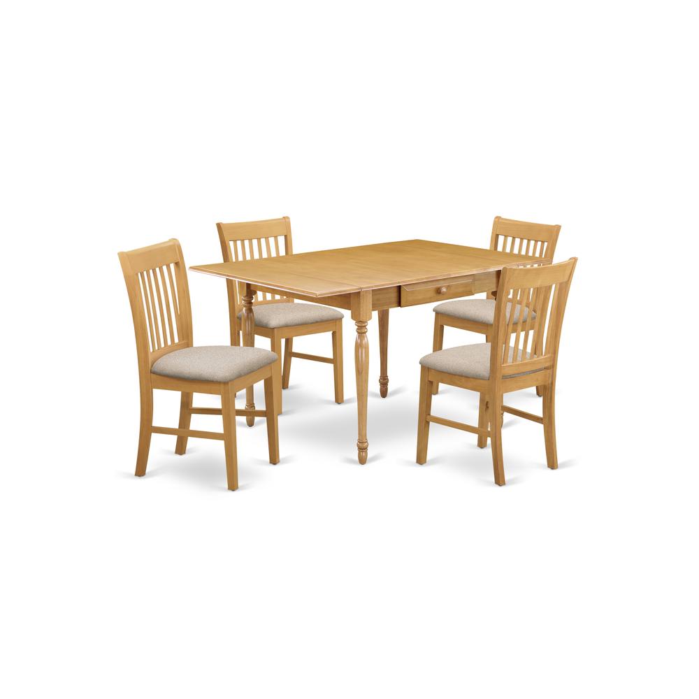 Dining Room Set Oak, MZNO5-OAK-C. Picture 1
