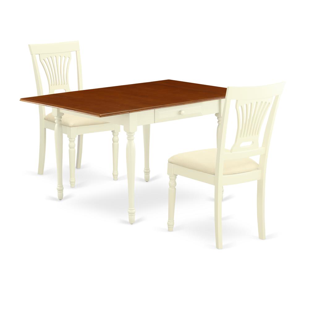 Dining Room Set Buttermilk & Cherry, MZPL3-WHI-C. Picture 1
