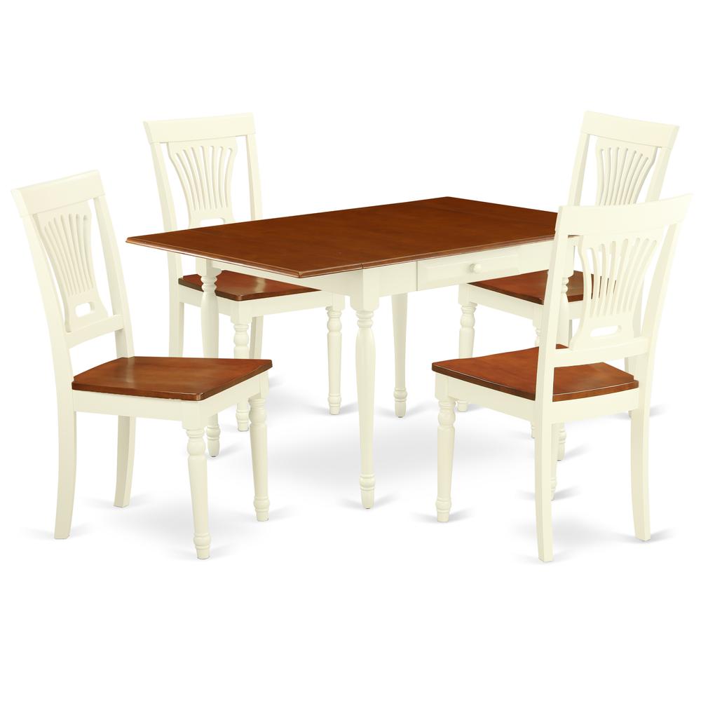 Dining Room Set Buttermilk & Cherry, MZPL5-WHI-W. Picture 1