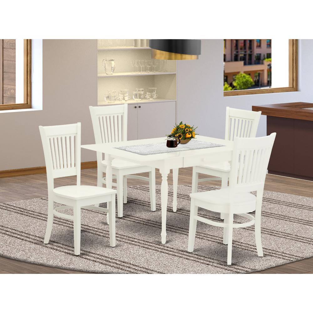 Dining Table- Dining Chairs, MZVA5-LWH-W. Picture 4