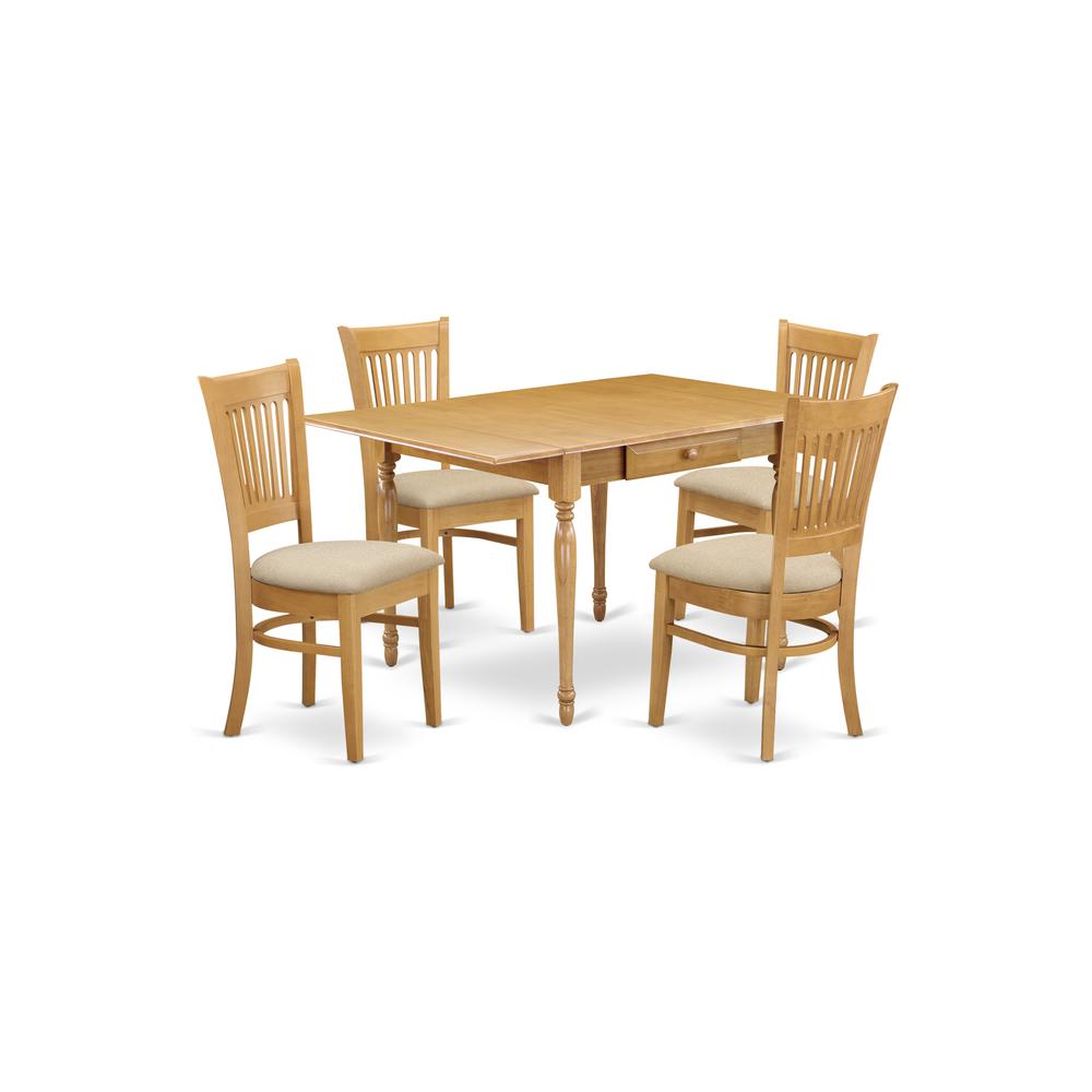 Dining Room Set Oak, MZVA5-OAK-C. Picture 1
