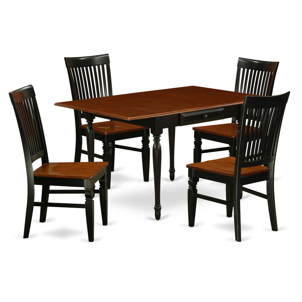 Dining Room Set Black & Cherry, MZWE5-BCH-W. Picture 1