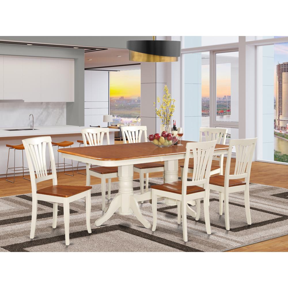 7  PC  Dining  room  set-Dining  Table  with  Leaf  and  6  Dining  Chairs. Picture 4
