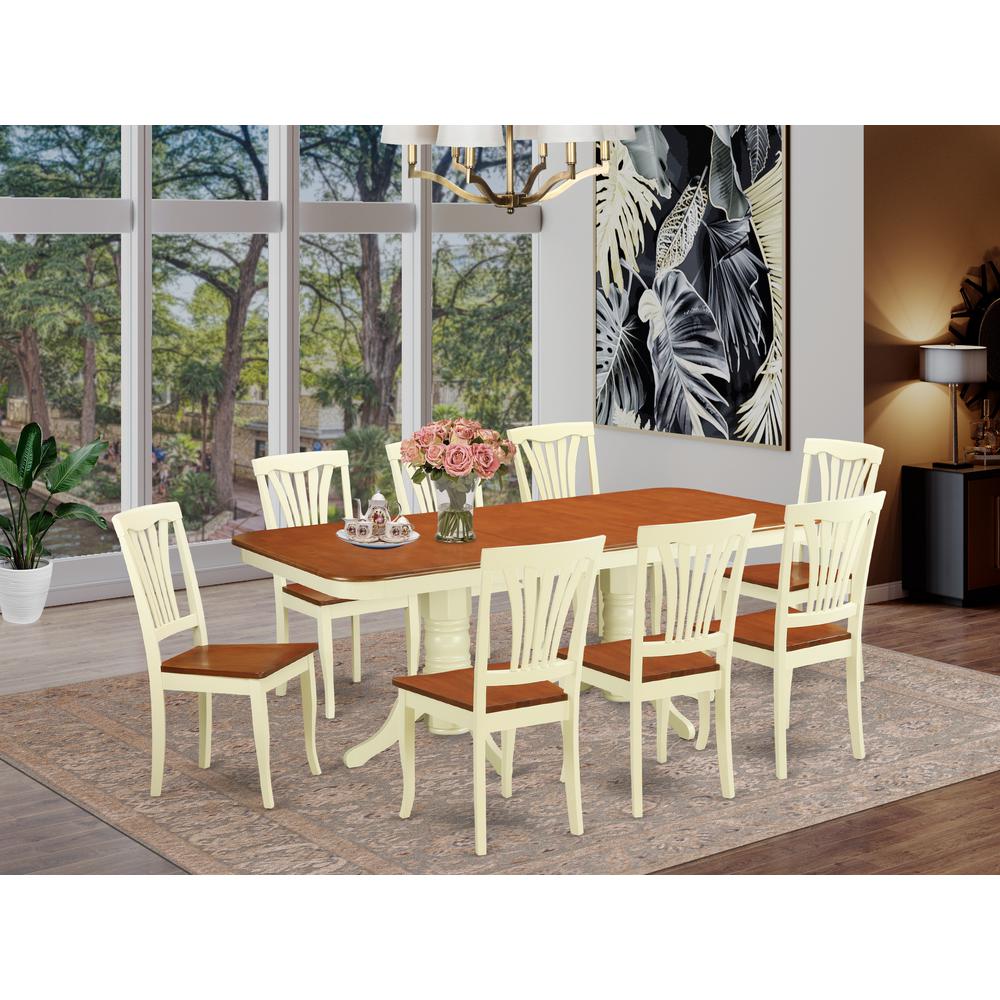 9  Pc  Dining  set-Table  with  Leaf  and  8  Chairs  for  Dining. Picture 4