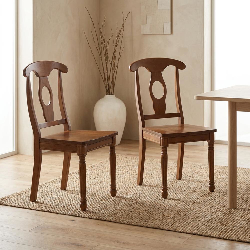Napoleon-Style Solid Wood Dining Chair for Kitchen or Dining Room, Set of 2. Picture 4