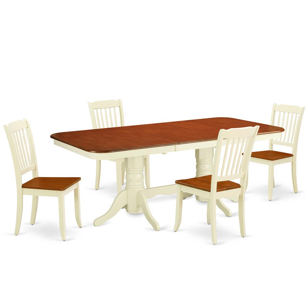 Dining Room Set Buttermilk & Cherry, NADA5-BMK-W. Picture 1