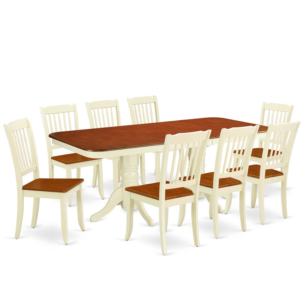 Dining Room Set Buttermilk & Cherry, NADA9-BMK-W. Picture 1