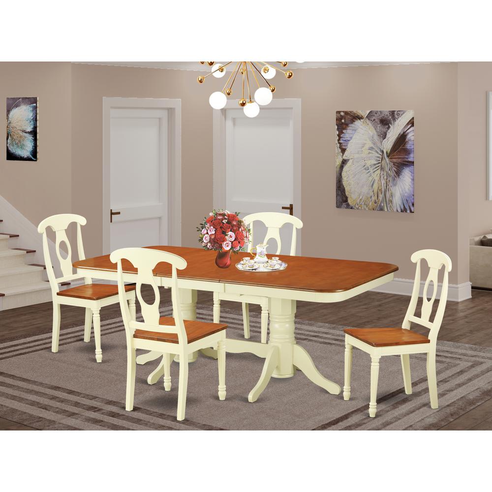 5  Pc  Dining  room  set  for  4-Dining  Table  with  Leaf  and  4  Chairs  for  Dining. Picture 4