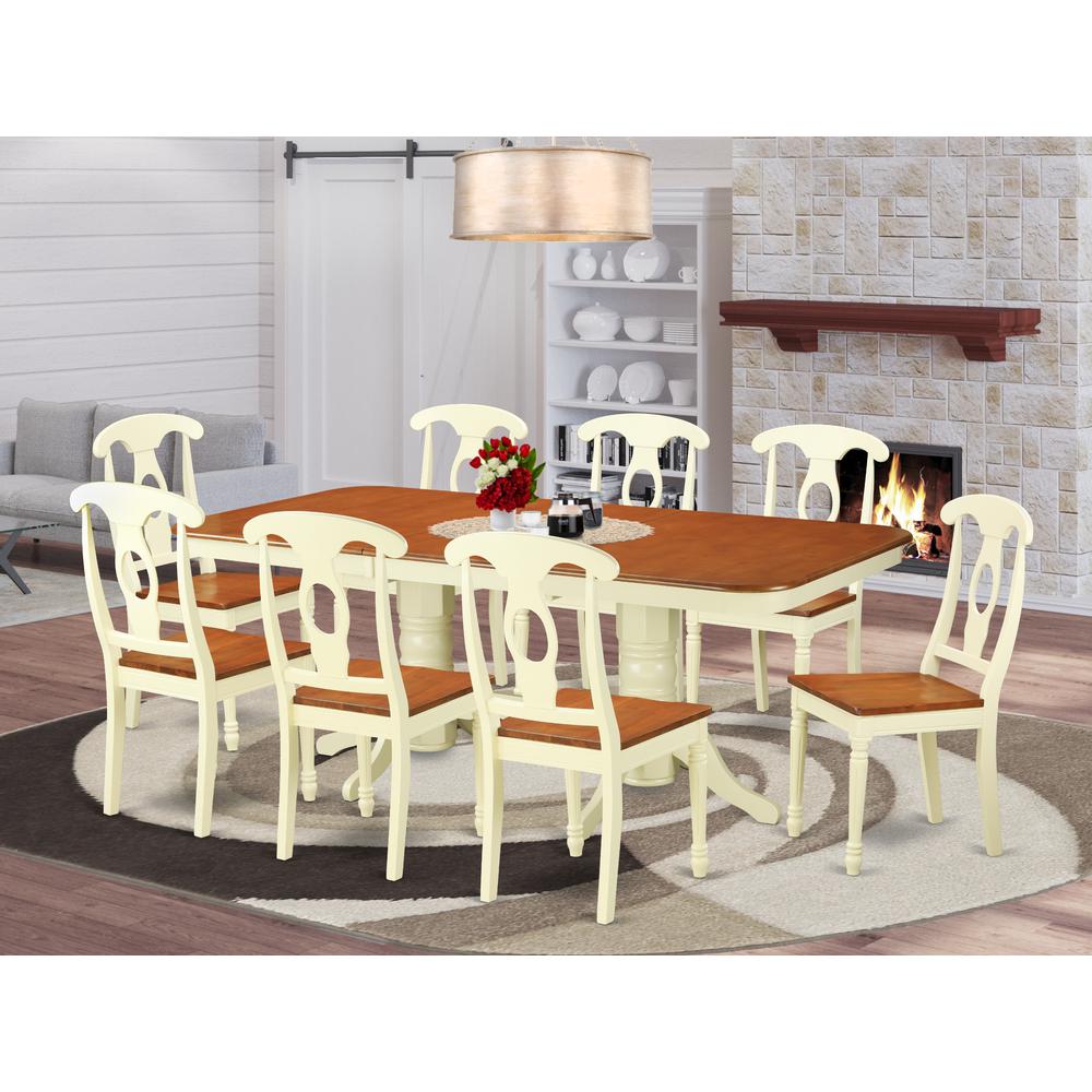 9  Pc  Dining  set-Table  with  Leaf  and  8  Dining  Chairs. Picture 4