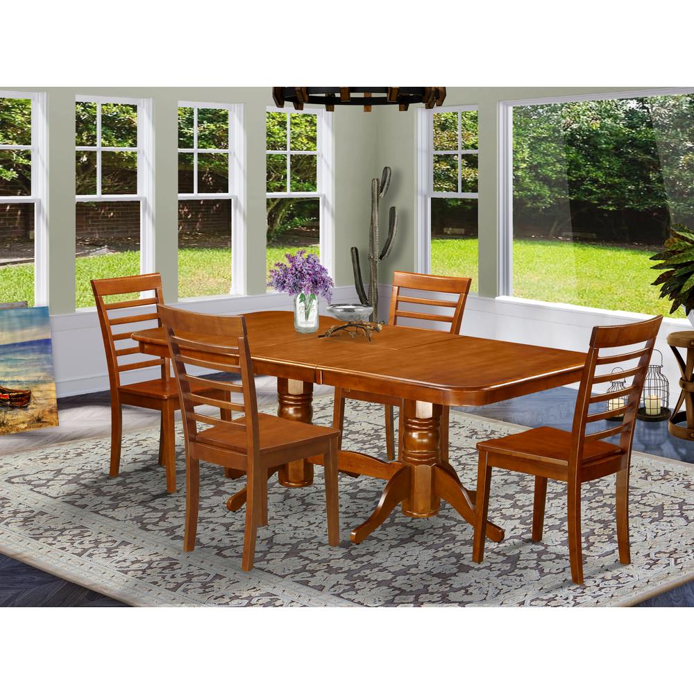 5  Pc  Dining  set  Table  with  Leaf  and  4  Chairs  for  Dining. Picture 4