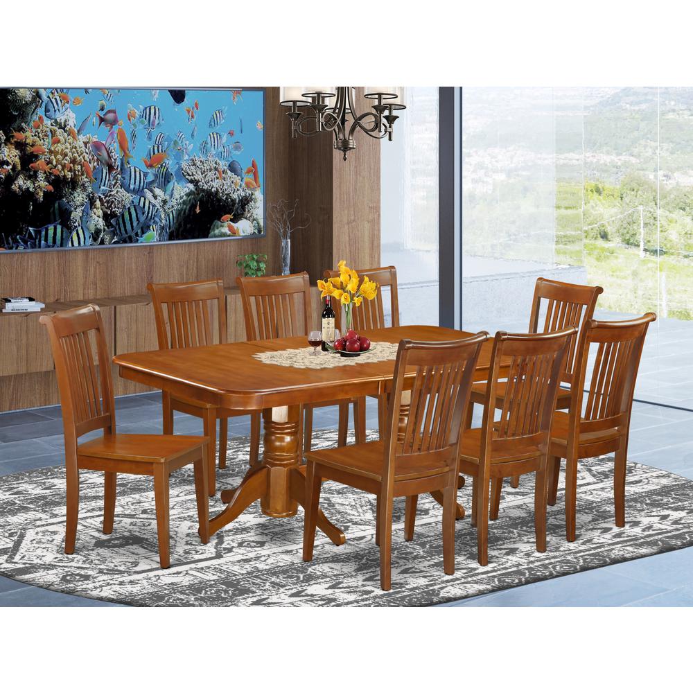 9  Pc  Dining  room  set  Table  with  Leaf  and  8  Kitchen  Dining  Chairs. Picture 4