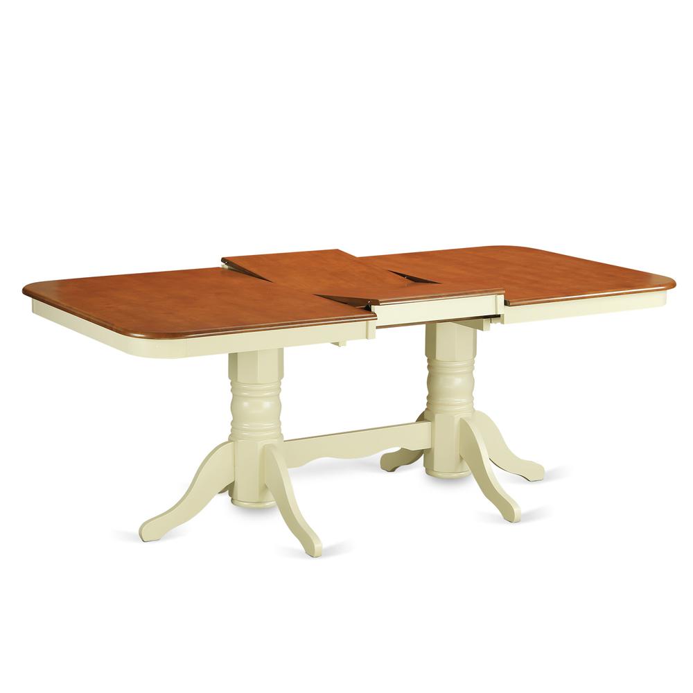 NAPL5-WHI-C 5 PcKitchen Table set - Small Kitchen Table and 4 Kitchen Dining Chairs. Picture 4