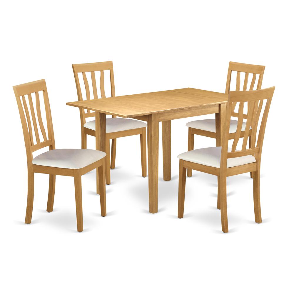 Dining Room Set Oak, NDAN5-OAK-LC. Picture 1