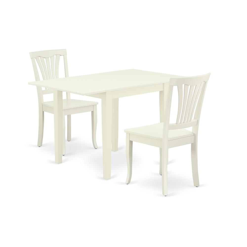 Dining Room Set Linen White, NDAV3-LWH-W. Picture 1