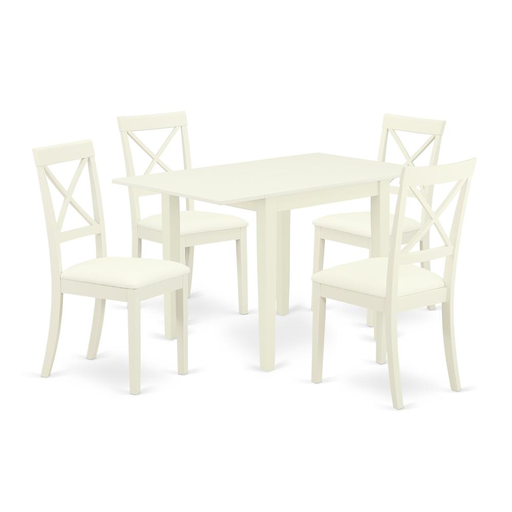 Dining Room Set Linen White, NDBO5-LWH-LC. Picture 1