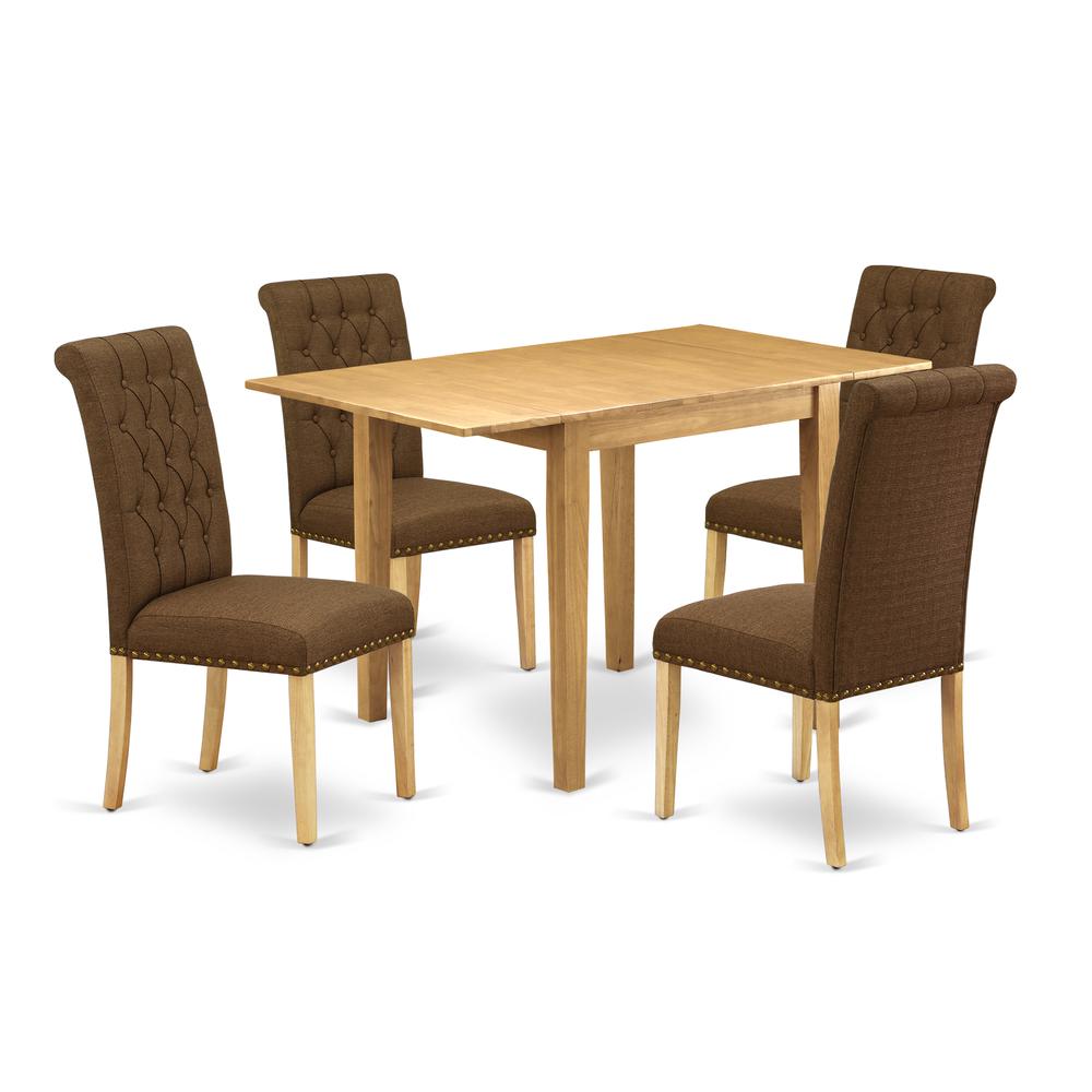 Dining Room Set Oak, NDBR5-OAK-18. Picture 1