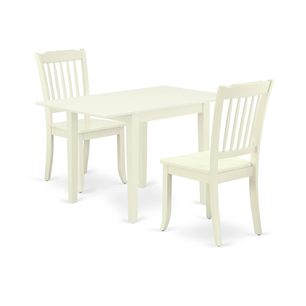 Dining Room Set Linen White, NDDA3-LWH-W. Picture 1