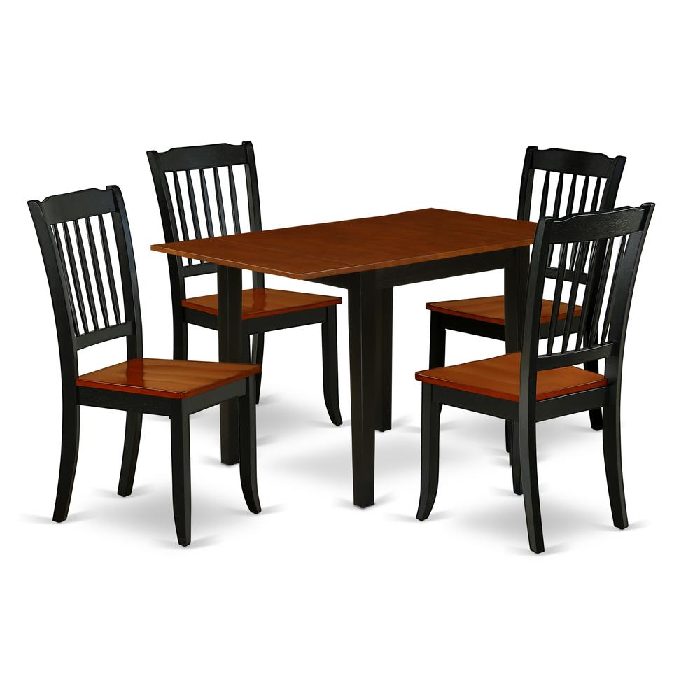 Dining Room Set Black & Cherry, NDDA5-BCH-W. Picture 1