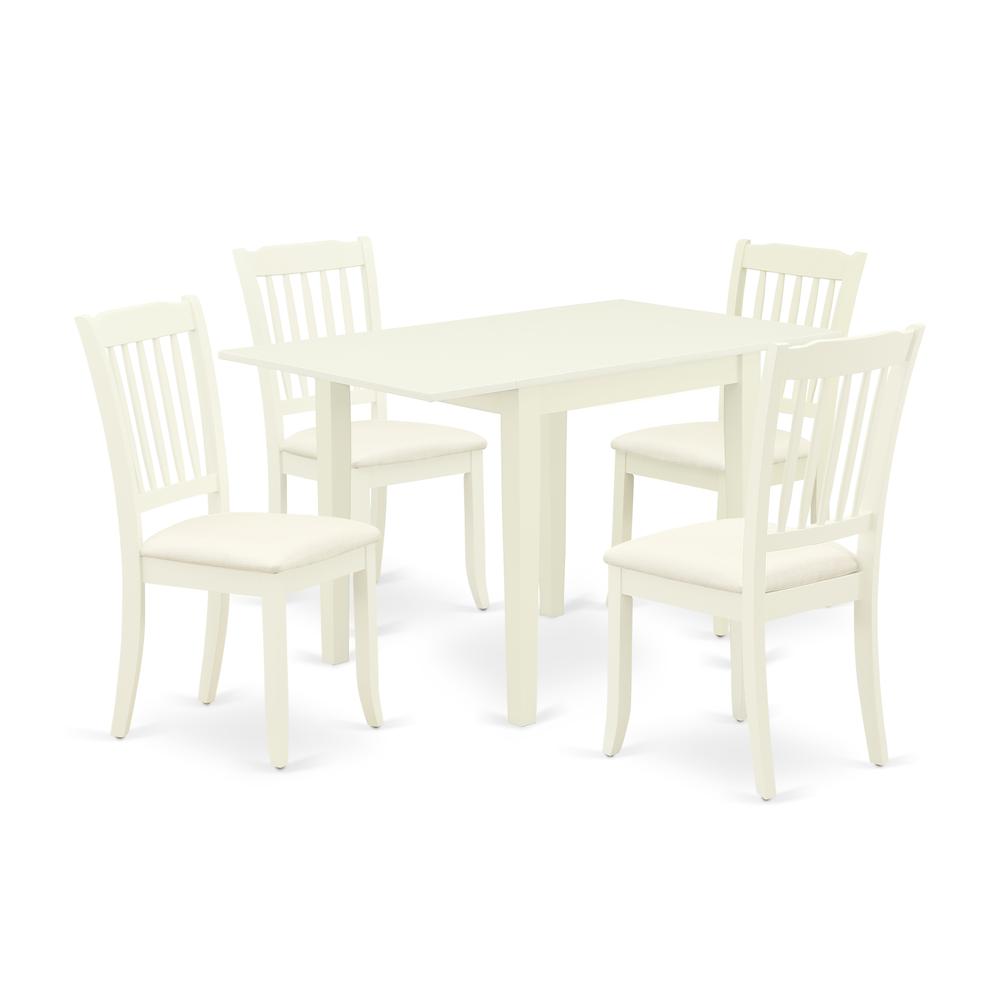 Dining Room Set Linen White, NDDA5-LWH-C. Picture 1